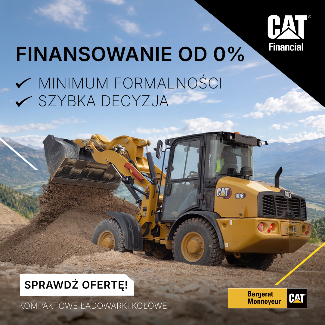 NOWE MASZYNY CAT Z FINANSOWANIEM OD 0%!!!